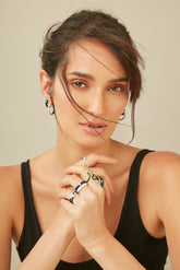 Silver Joy Ring, White Rhodium, Natural White Topaz + Give Hope Gift